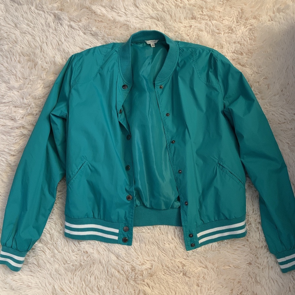 Retro vintage aqua windbreaker